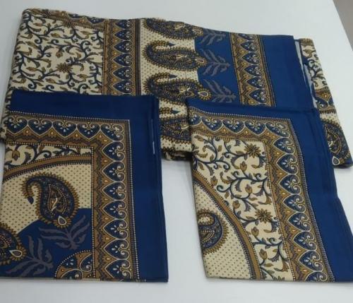 BEDSHEET JAIPUR PRINTED 90X108 2 PILLOW COVER